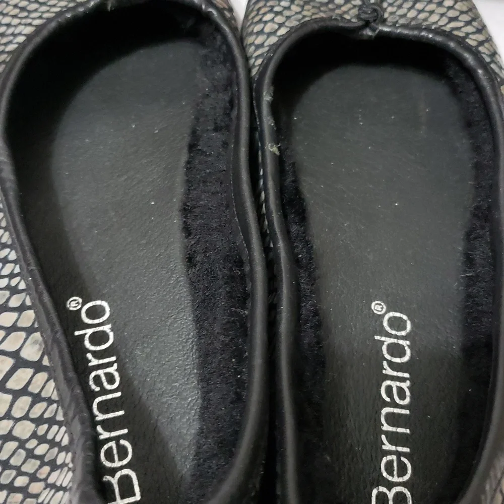 BERNARDO Snake Print Ballet‎ Flat Shoes